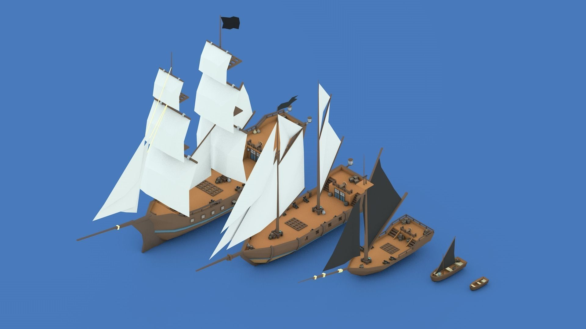 Android Game 3D models needed (ships, ports) — polycount