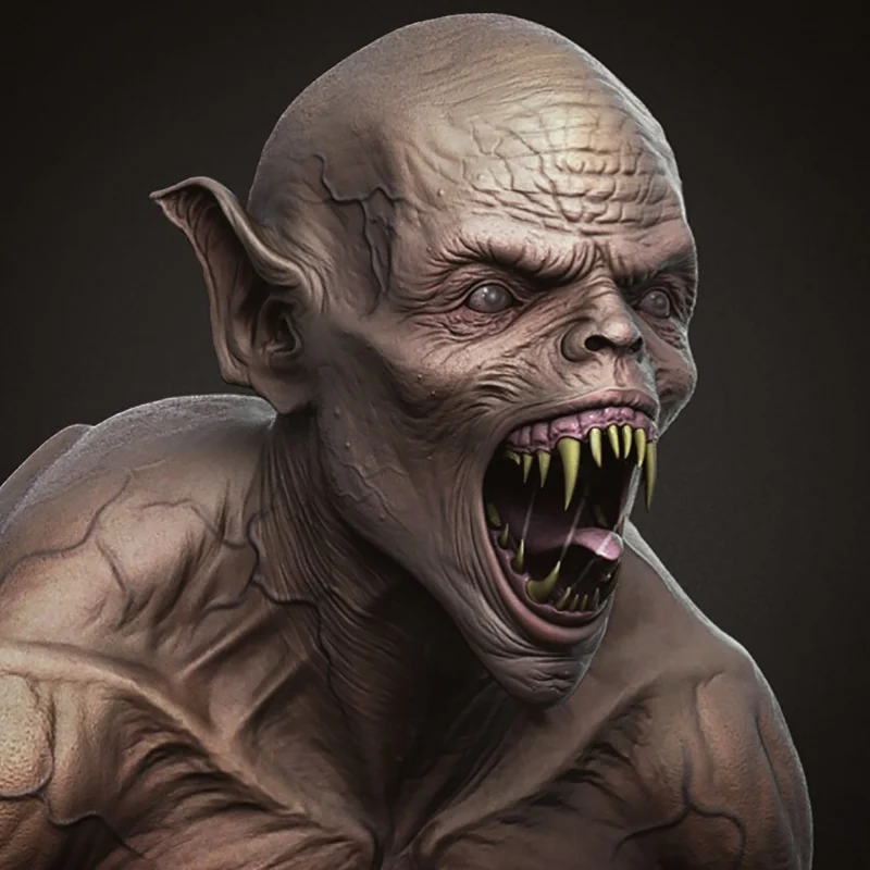 Vampire, a character I helped out with the 3d Visdev sculpting