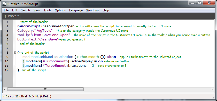 MaxScript, part2 — polycount
