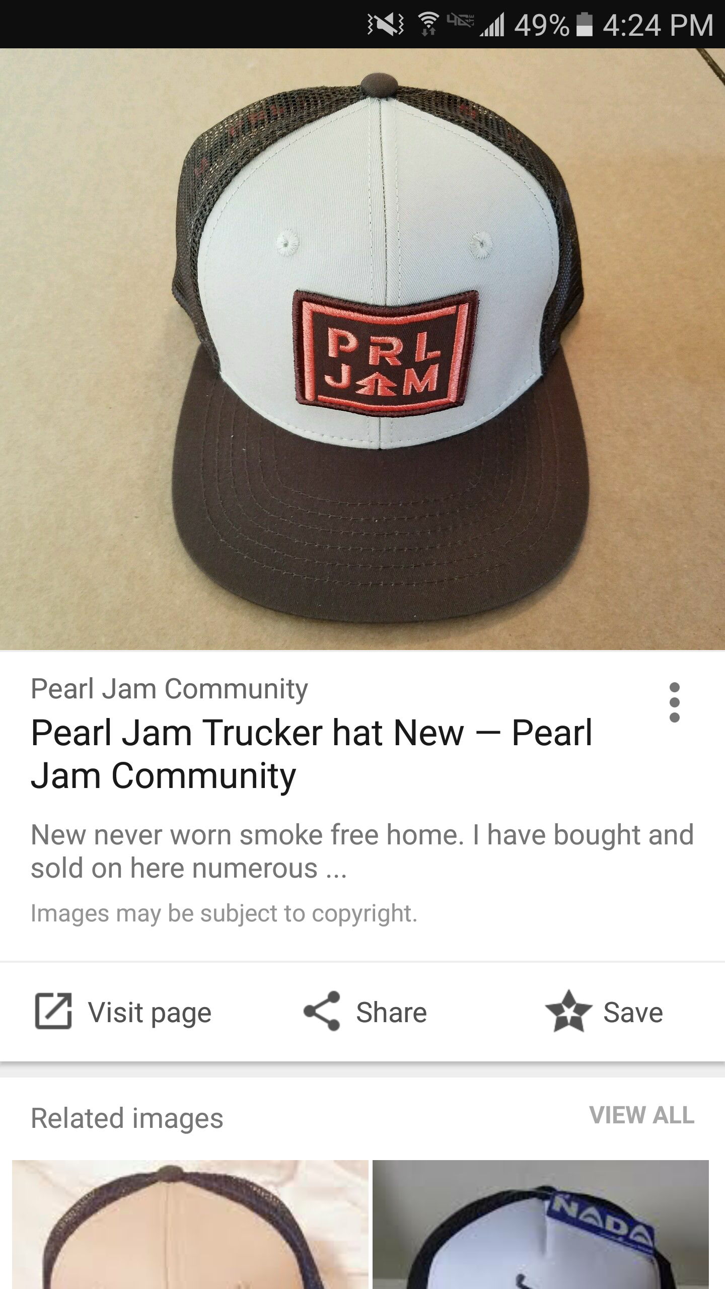 ISO: 2016 Pearl Jam Hat Please!! — Pearl Jam Community