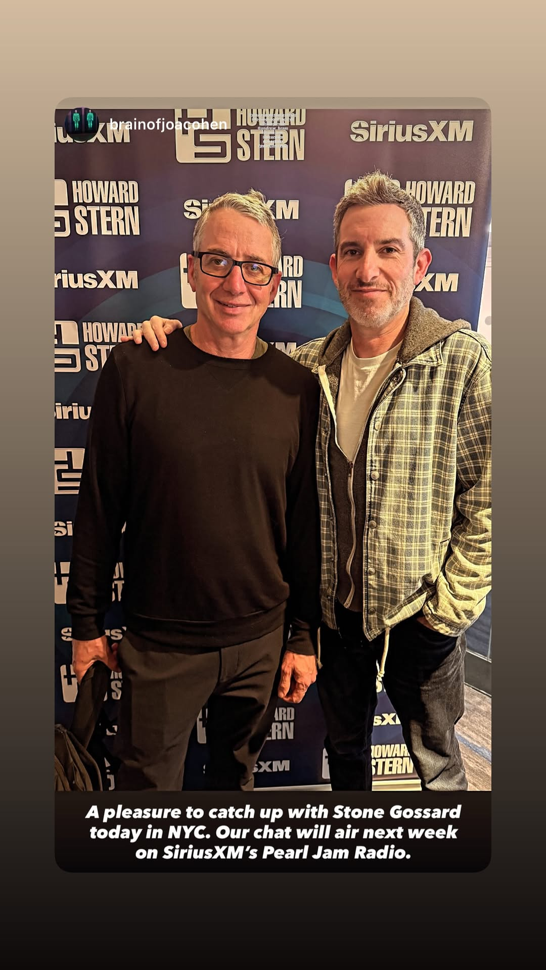 Jonathan & Stone Interview SiriusXM Pearl Jam Radio — Pearl Jam Community