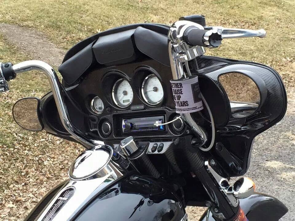 Carbon fiber inner fairing on a street glide —