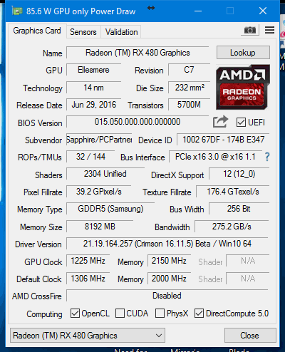 Rx 480 Sapphire Nitro Oc 4gb Modded To 8gb 31 Mh 1225 20 Mhz Ethereum Community Forum