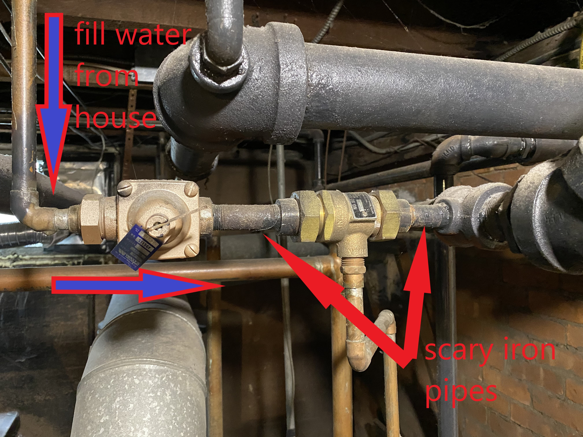 Filling Hydronic Boiler Through Drain Valve? — Heating Help The Wall