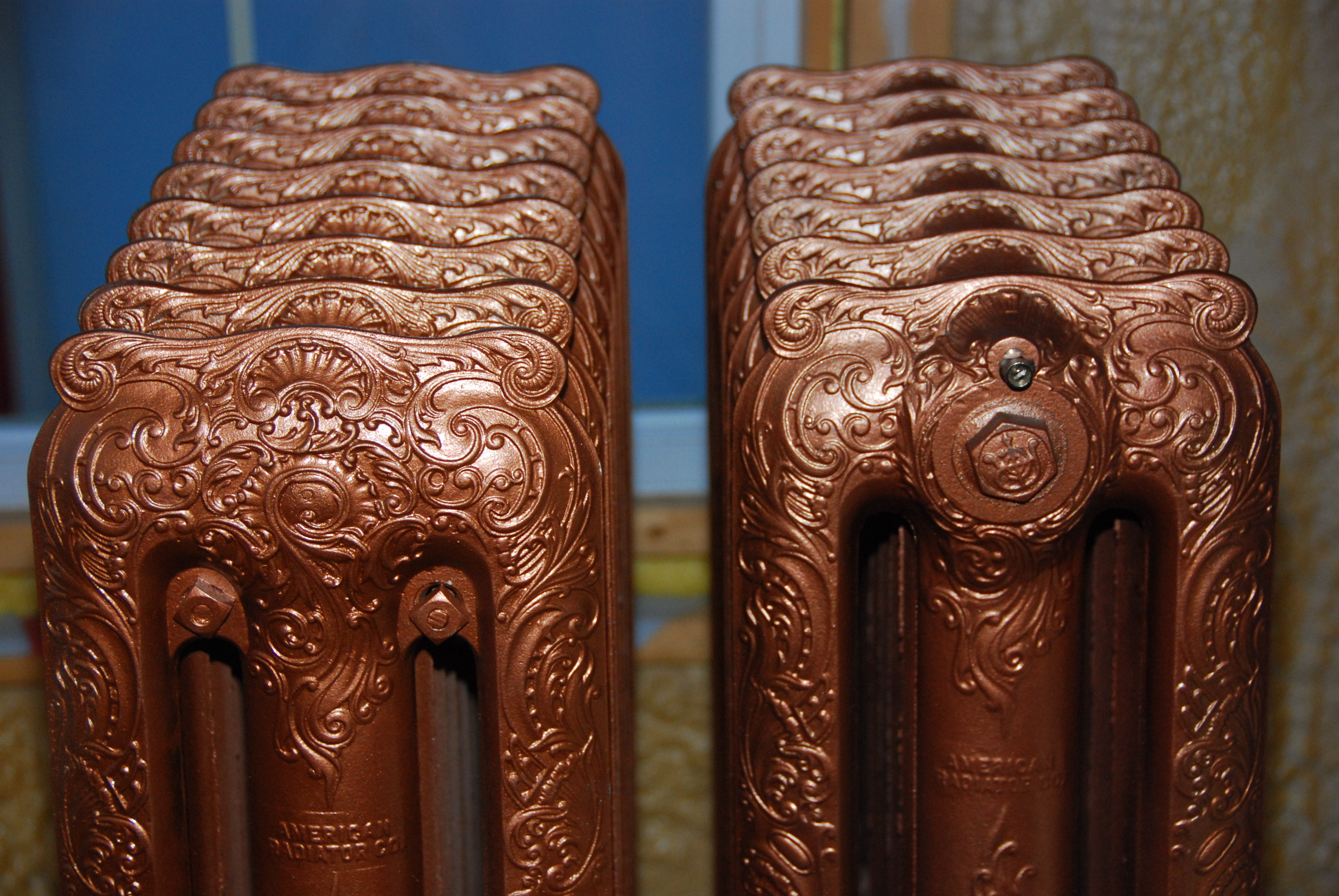 Refinished Rads In Rustoleum Hammered Copper — Heating Help: The Wall