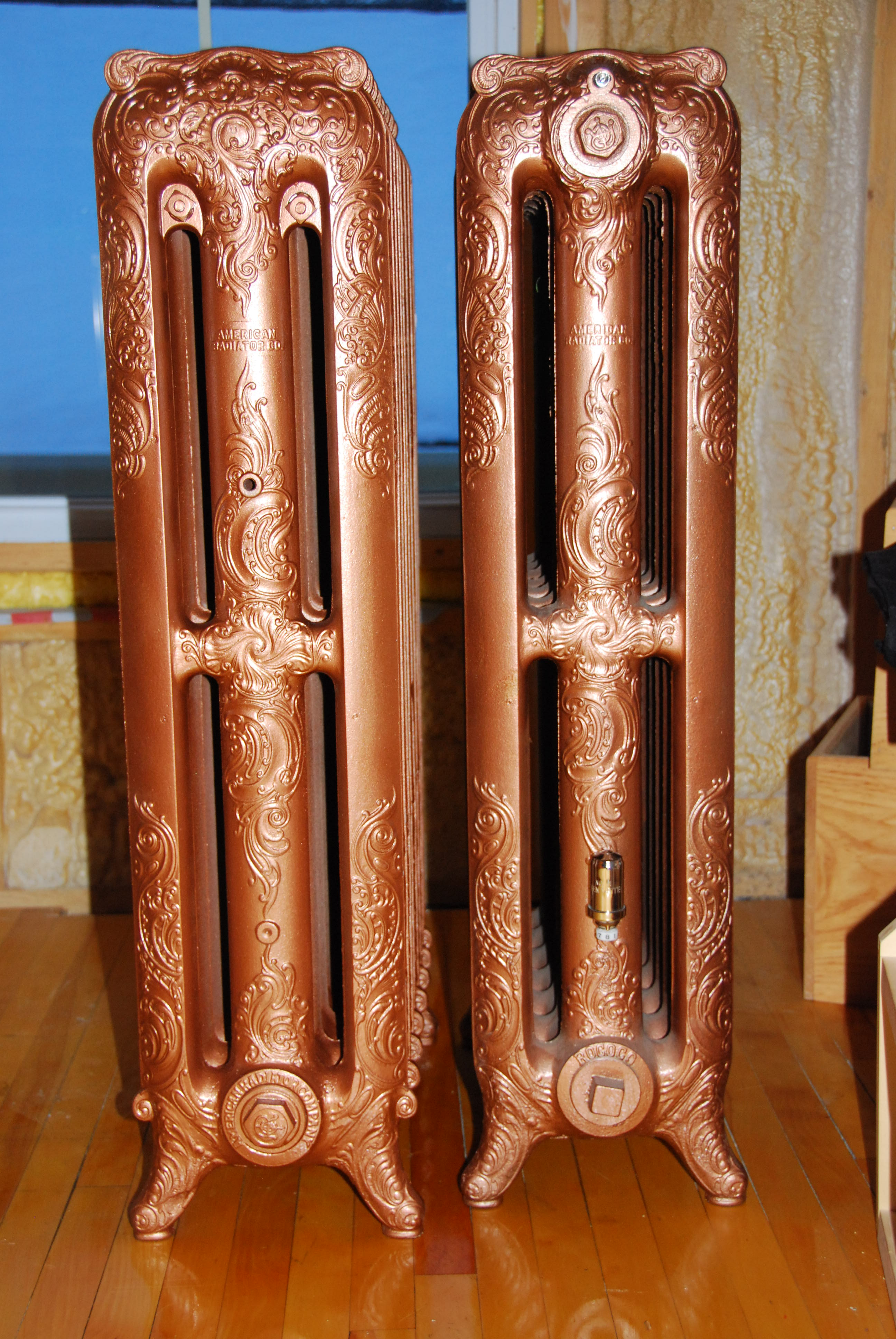 Refinished Rads In Rustoleum Hammered Copper — Heating Help: The Wall