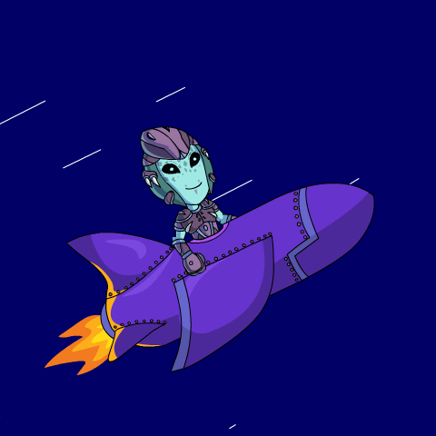Flying Away To The Moon GIF by Planet XOLO.gif