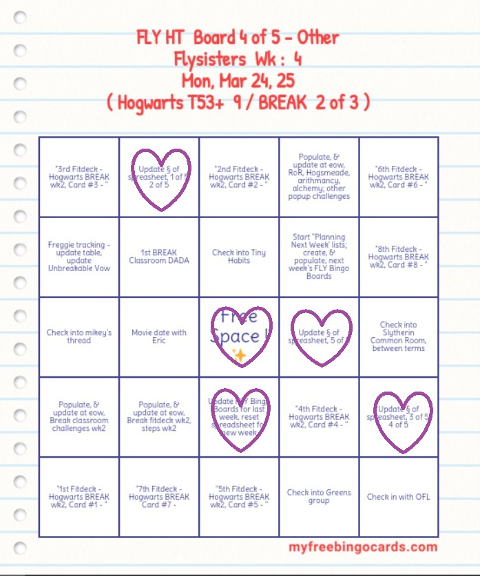 Bingo Fly High Together 03 24 25 Weekly Focus Bingo! d Board #4 of 5 - Other, d3, cropped, and checking off done tasks.jpg