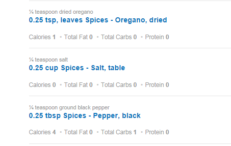 incorrect unit in recipe creator myfitnesspal com