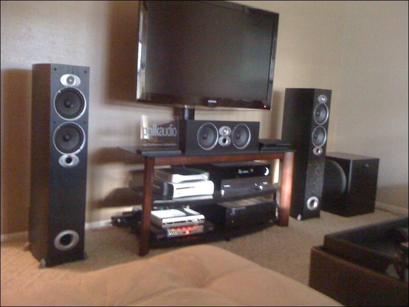 center channel behind tv