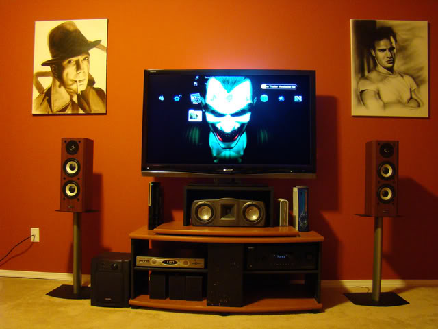 tv on top of center speaker