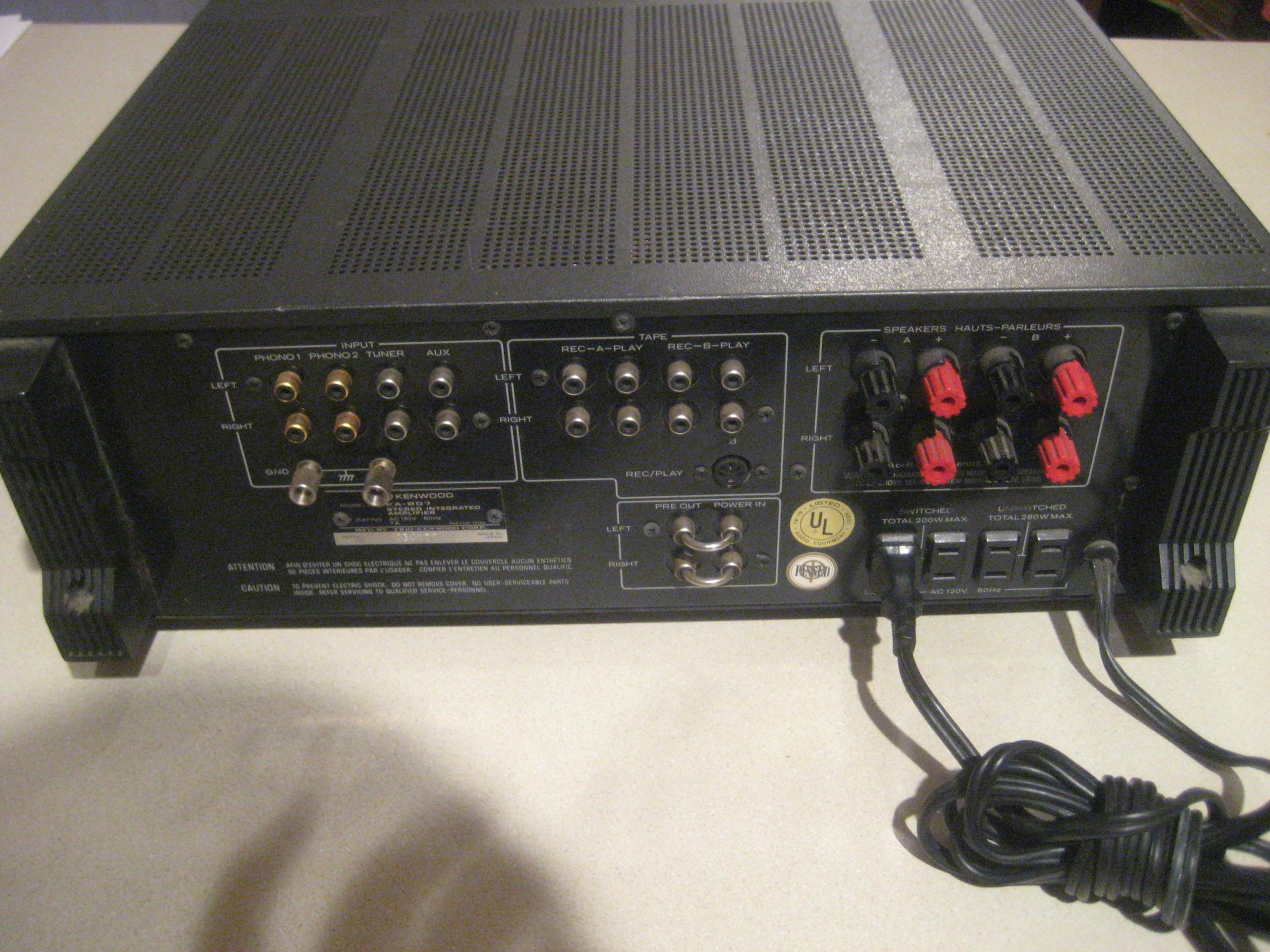 FS RARE kenwood KA 907 integrated amp NEEDS WORK — Polk Audio Forum