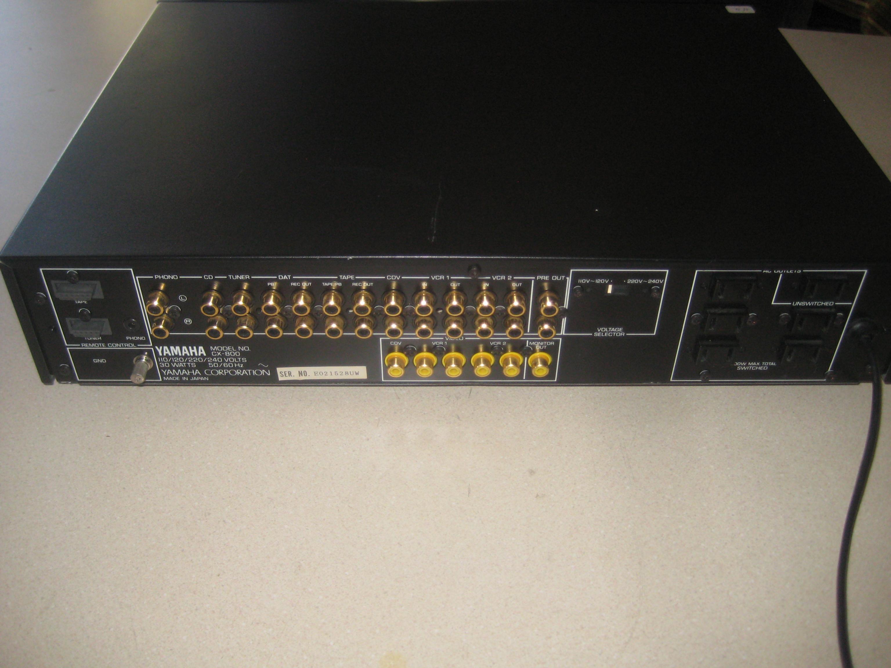Very Nice Yamaha Cx 800u Preamp W Phono Remote Polk Audio