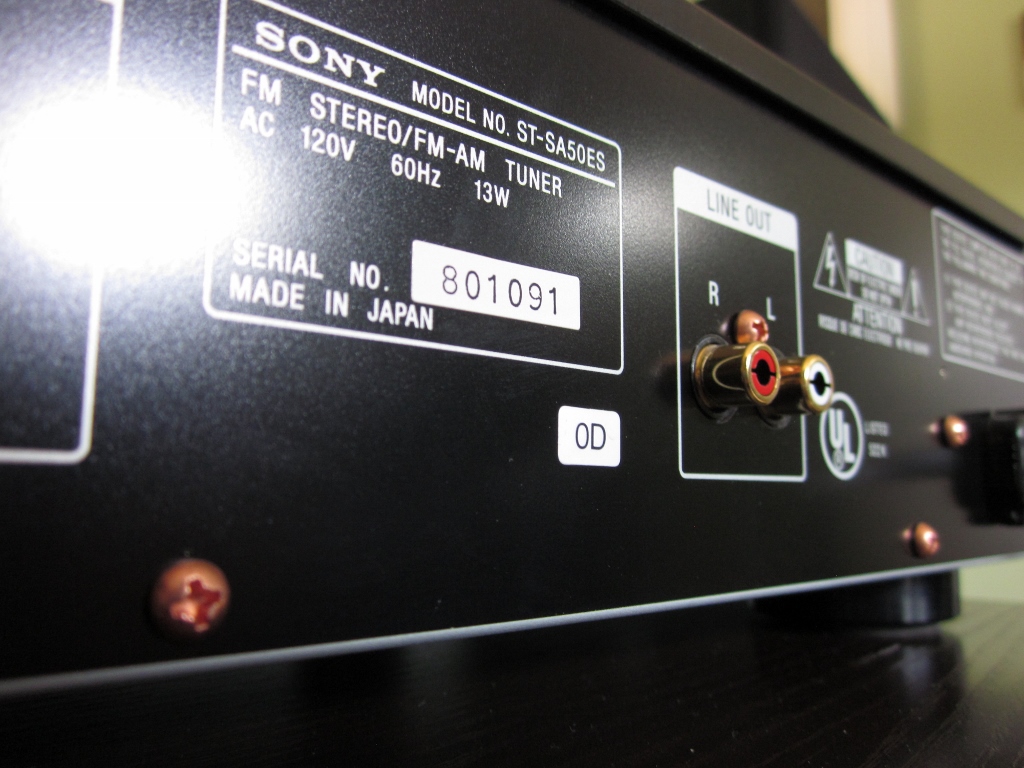 Sony SA50ES AM/FM Tuner — Polk Audio Forum
