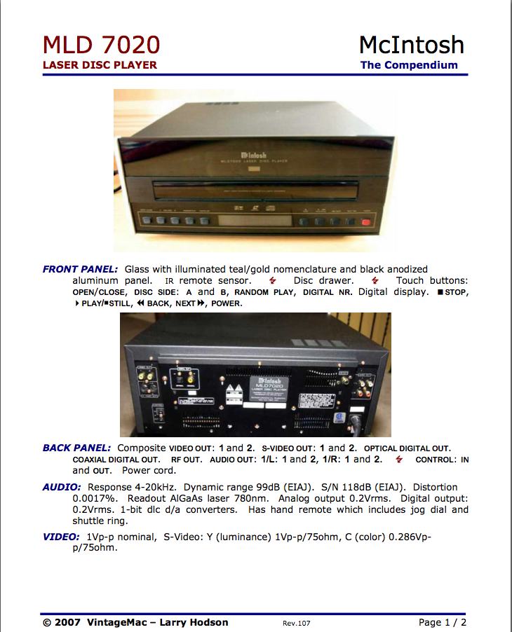 Laserdisc Dynamics vs Blu Ray — Polk Audio Forum