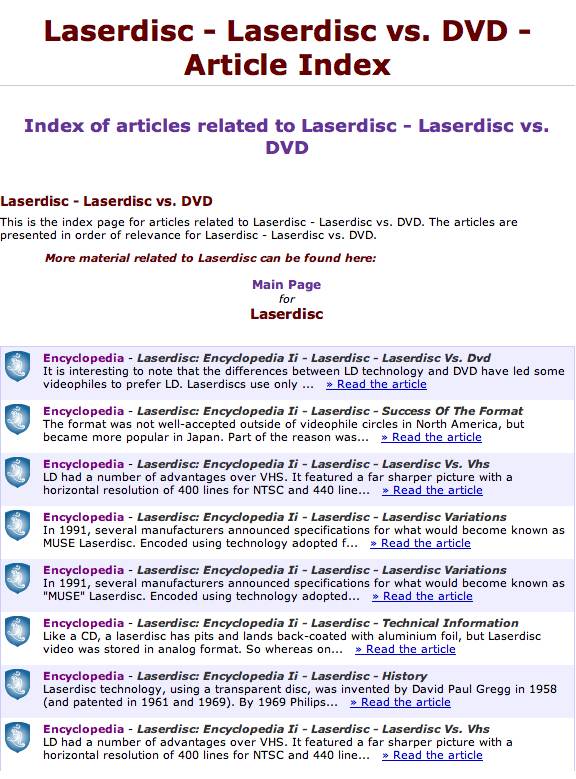 Laserdisc vs DVD Audio Quality Test Part 1. - Page 2 — Polk Audio Forum