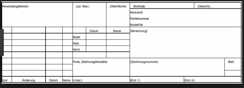 cad title block template