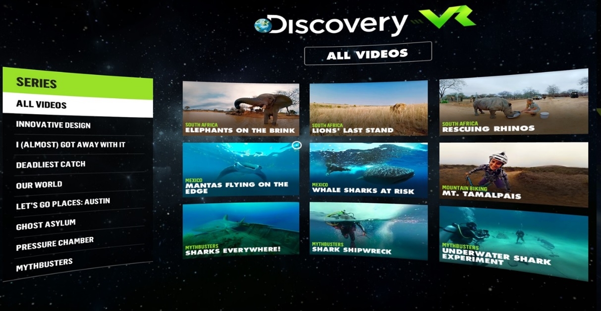 Discovery VR Virtuaalreaalsuse rakendused