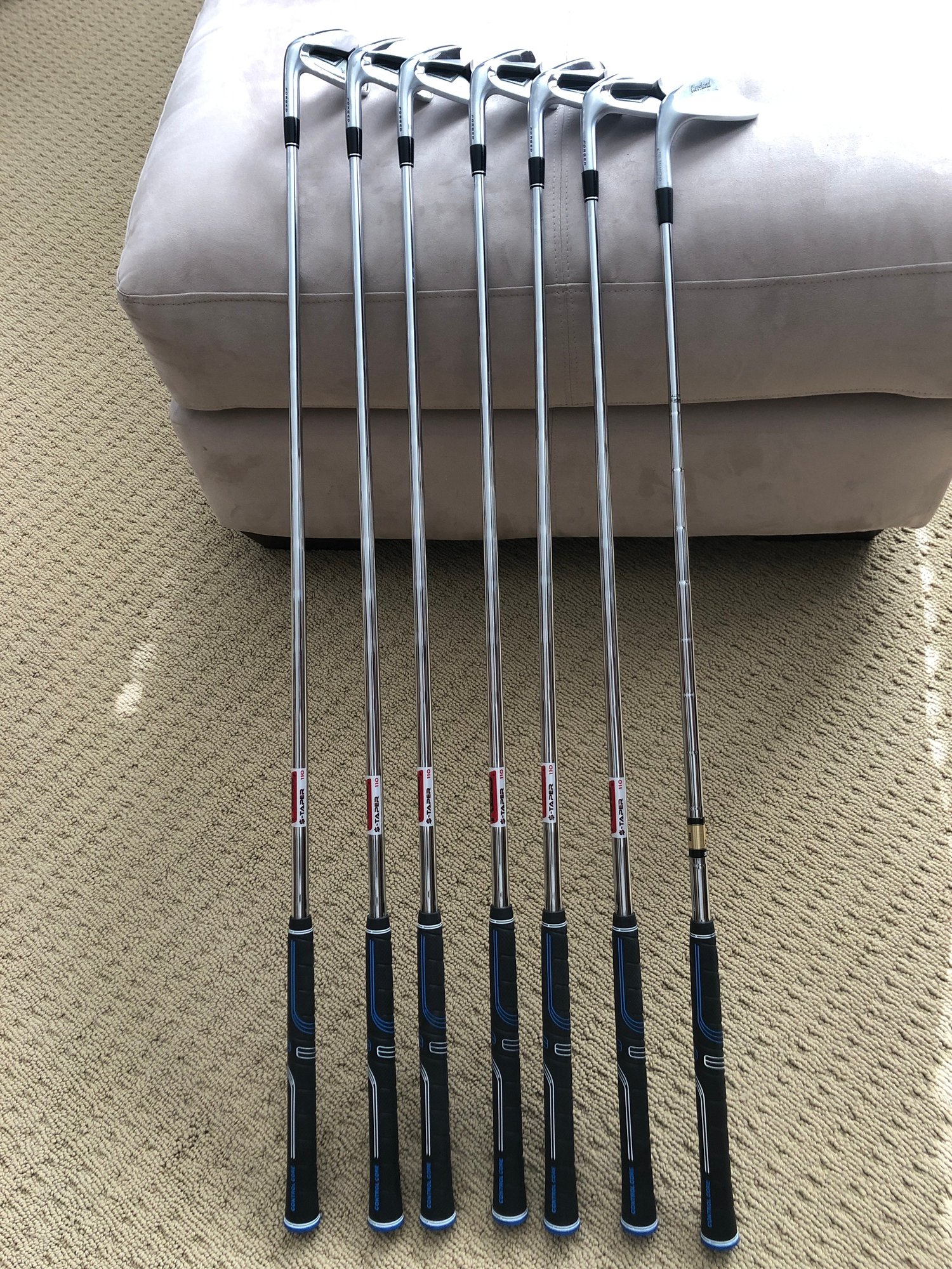 Srixon Z585 5PW irons KBS shafts + Cleveland RTX3 50 degree gap wedge