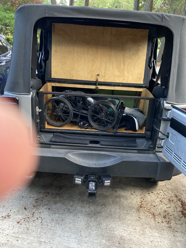 DIY locking golf cargo box for Jeep Wrangler JK/2door — GolfWRX