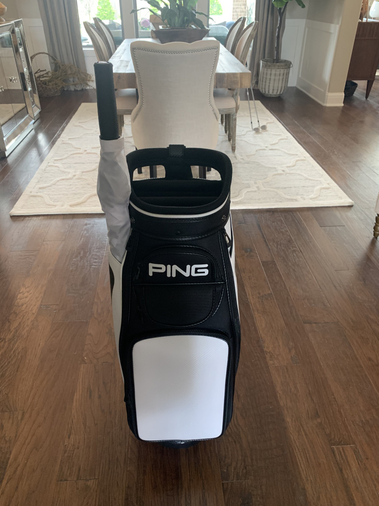 NEW 2020 PING TOUR STAFF BAG + PING UMBRELLA (ok was taken to range