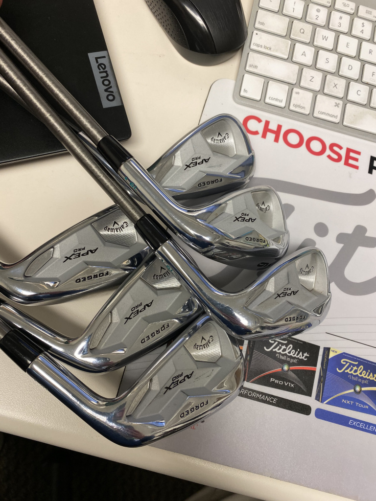 Callaway Tour Issue Apex Dot Irons 5PW TCXXXX serial Aerotech 110