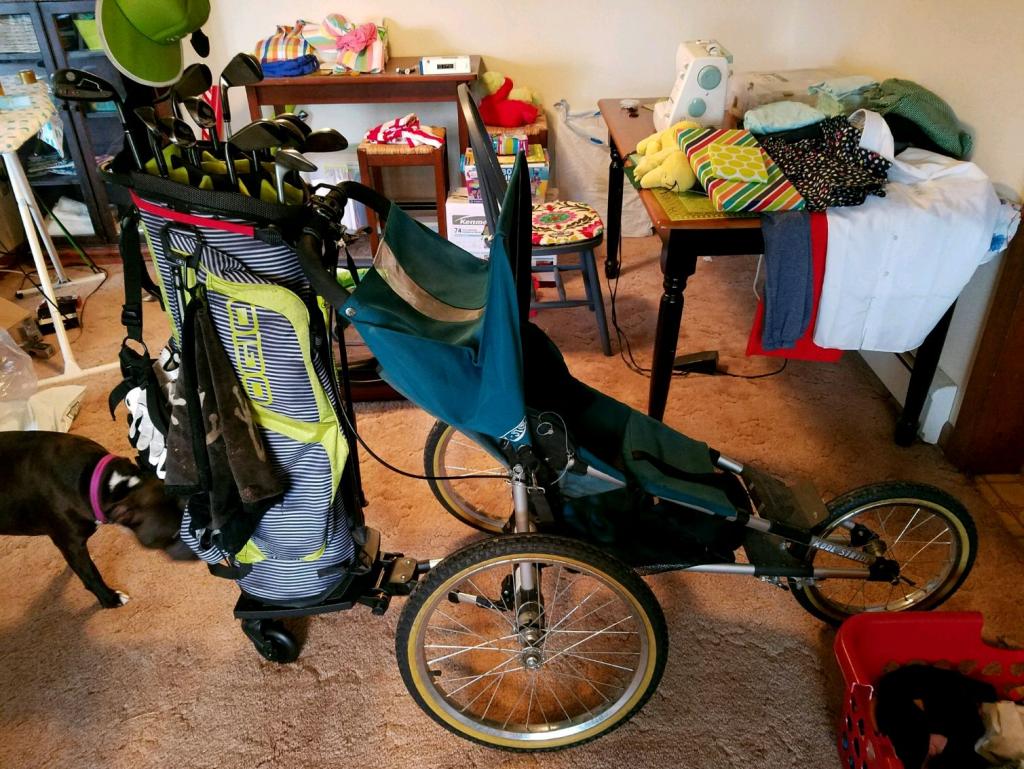 Guy pushing baby stroller , carrying bag ..playing golf. I've seen it all!! — GolfWRX