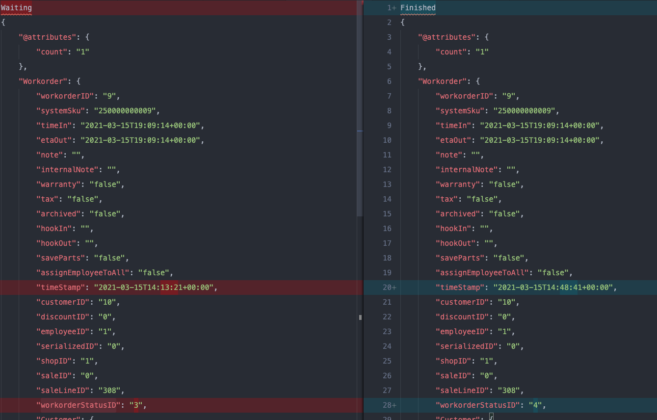 Workorder status & timeDone — Lightspeed Community