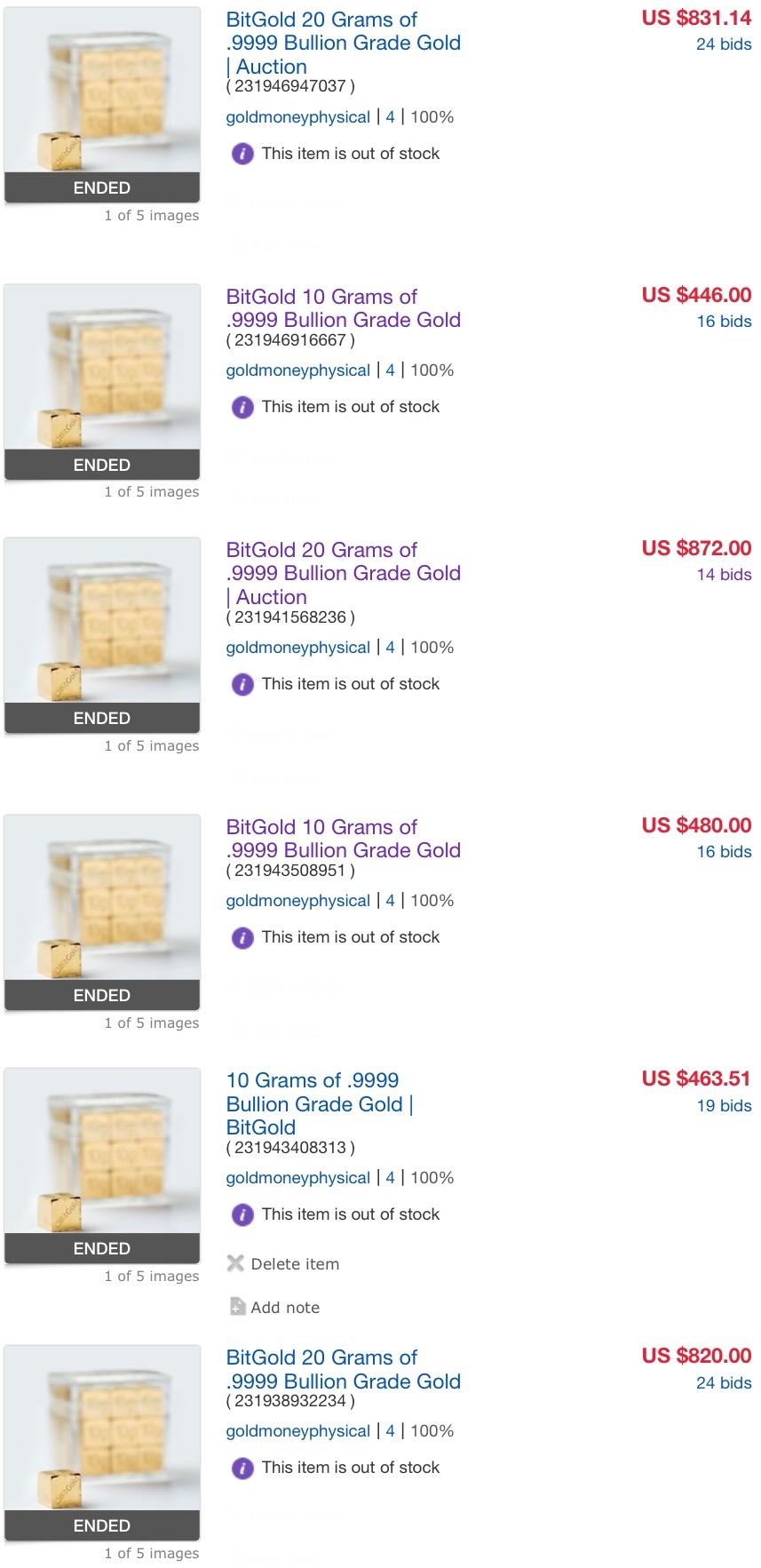 Gold Price Discovery Ebay Goldmoney Community Note That Today S Bids Closed At 44 6 G For The 10g Package And 41 56 20g Top Two Also Of Are 48 46