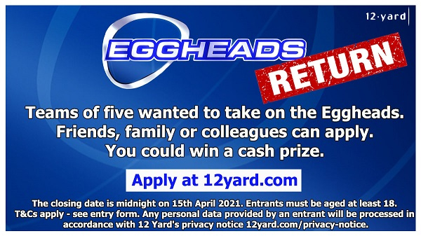 Eggheads casting advert