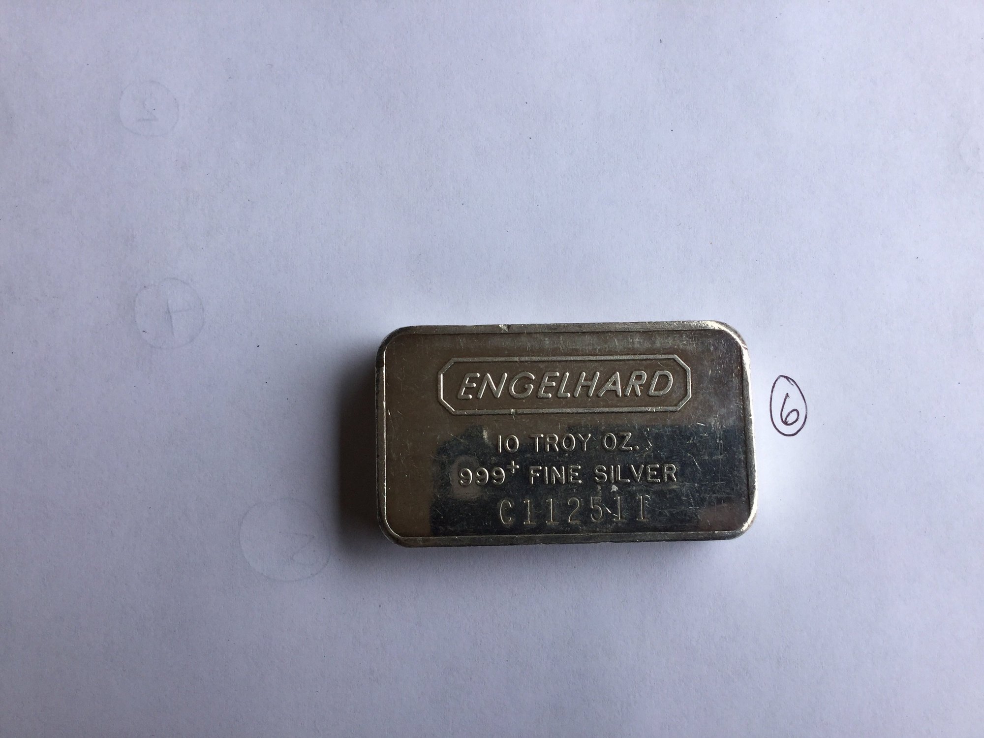 engelhard 100 oz silver bar serial number lookup