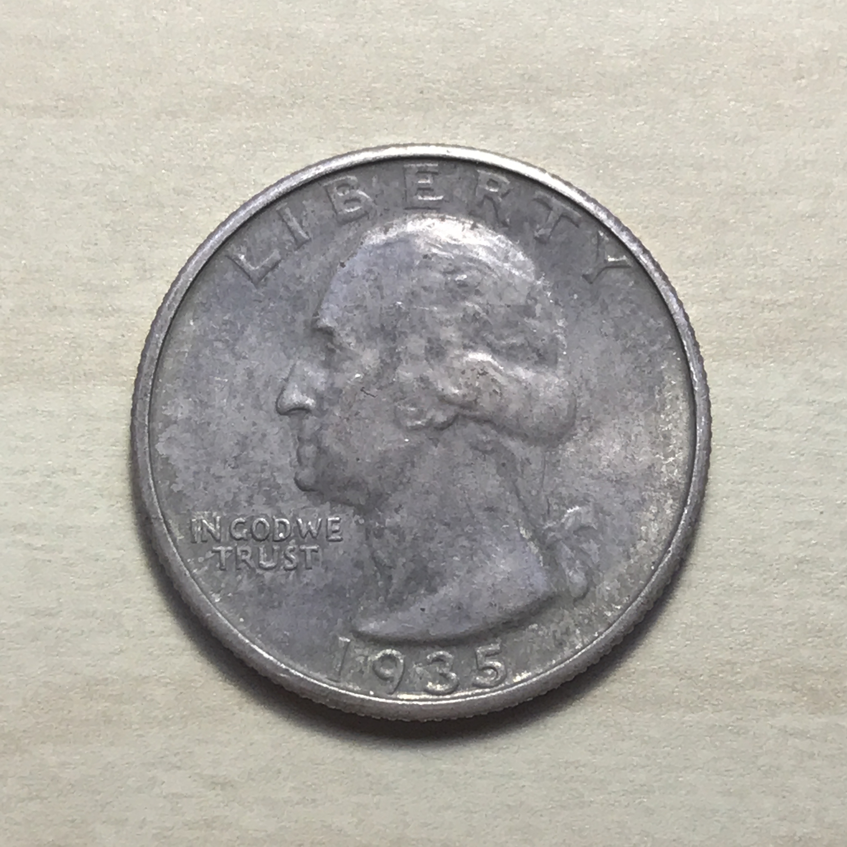 1935S Quarter AU/UNC junk silver bin find — Collectors Universe
