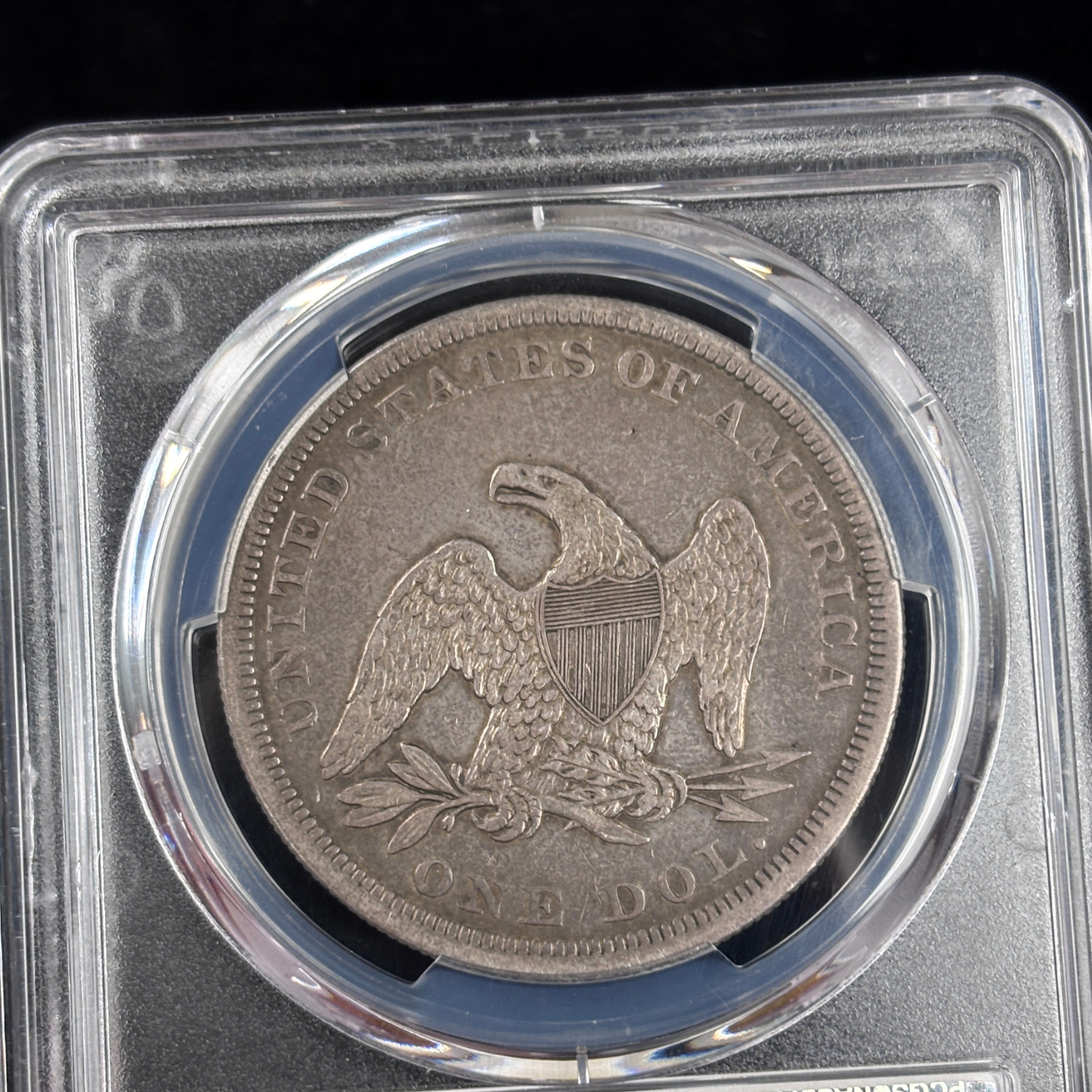 1861 Liberty Seated Dollar PCGS VF30 Low Mintage Civil War Date ...