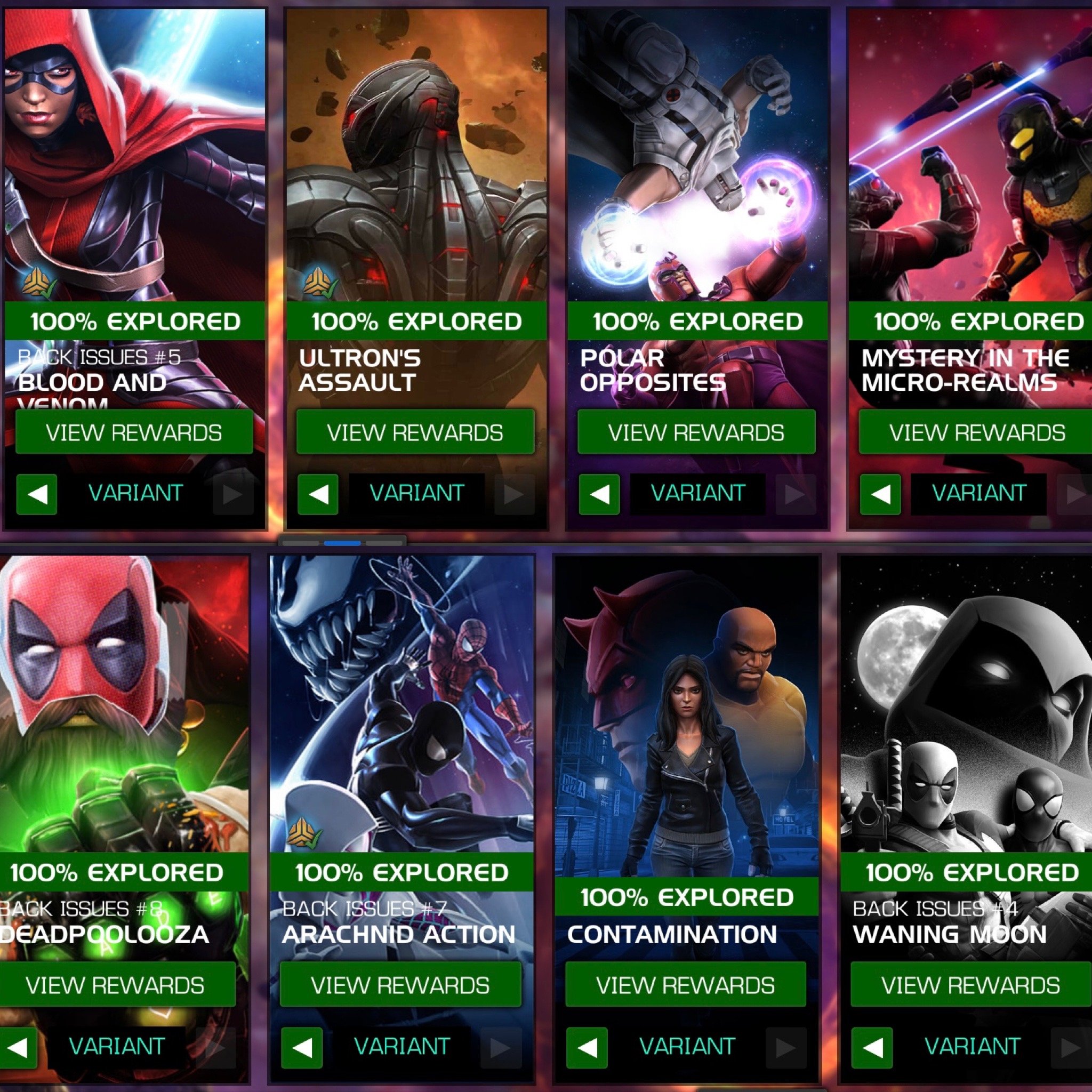 Have you 100% explored all Variant Back Issues? - Marvel Contest of ...