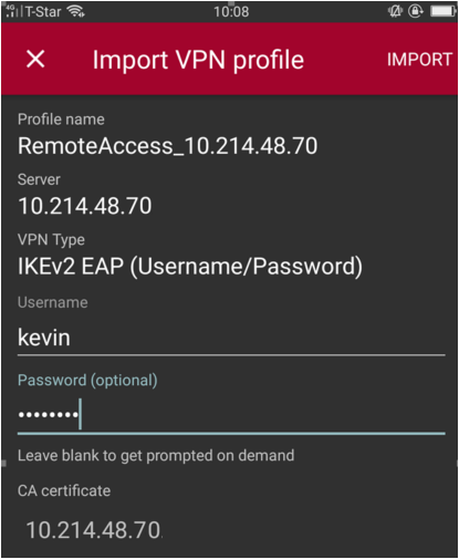 Настройка ikev2 android 11