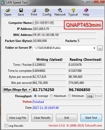 totusoft lan speed test