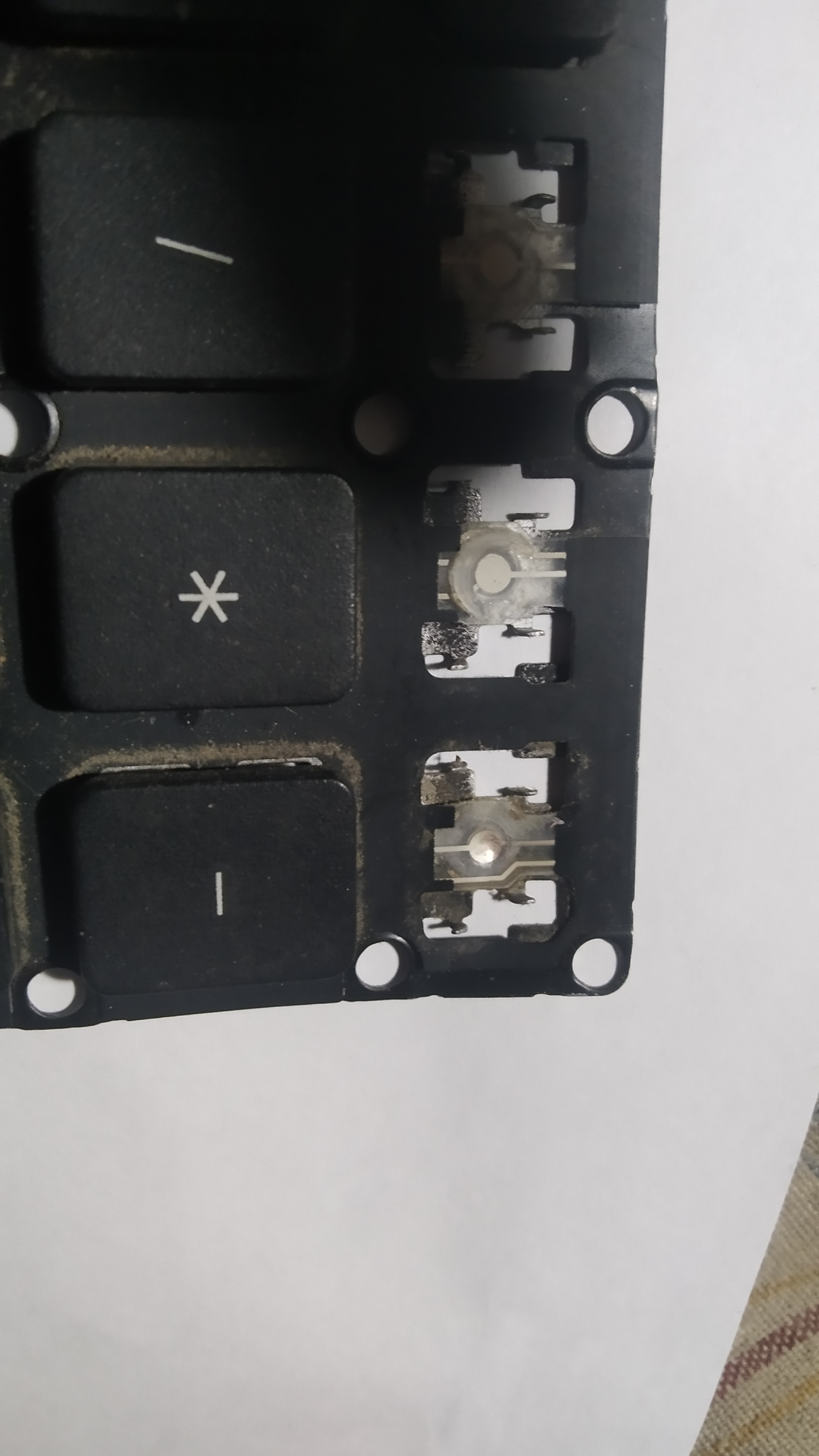 Power key is missing-both key cap and rubber cup, Can I mimic key press ...