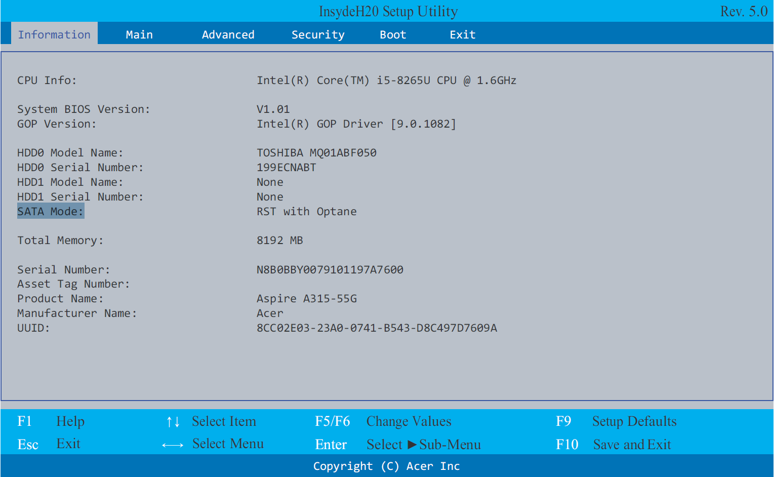 SATA MODE in BIOS