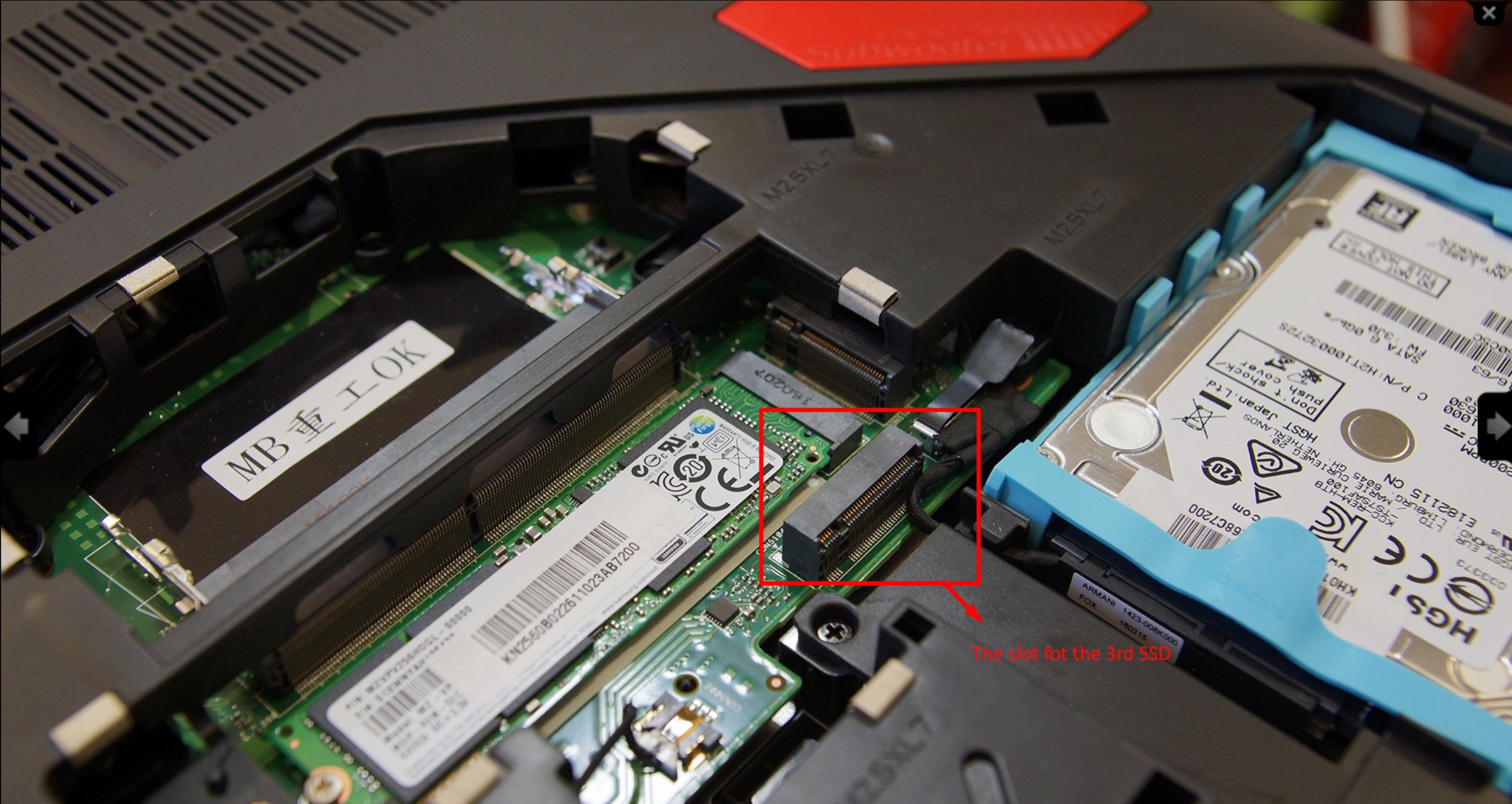 Which m.2 port is the NVME port for the Predator 17x - GX-792-77BL