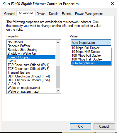 xps8930 killer e2400 gigabit ethernet controller driver