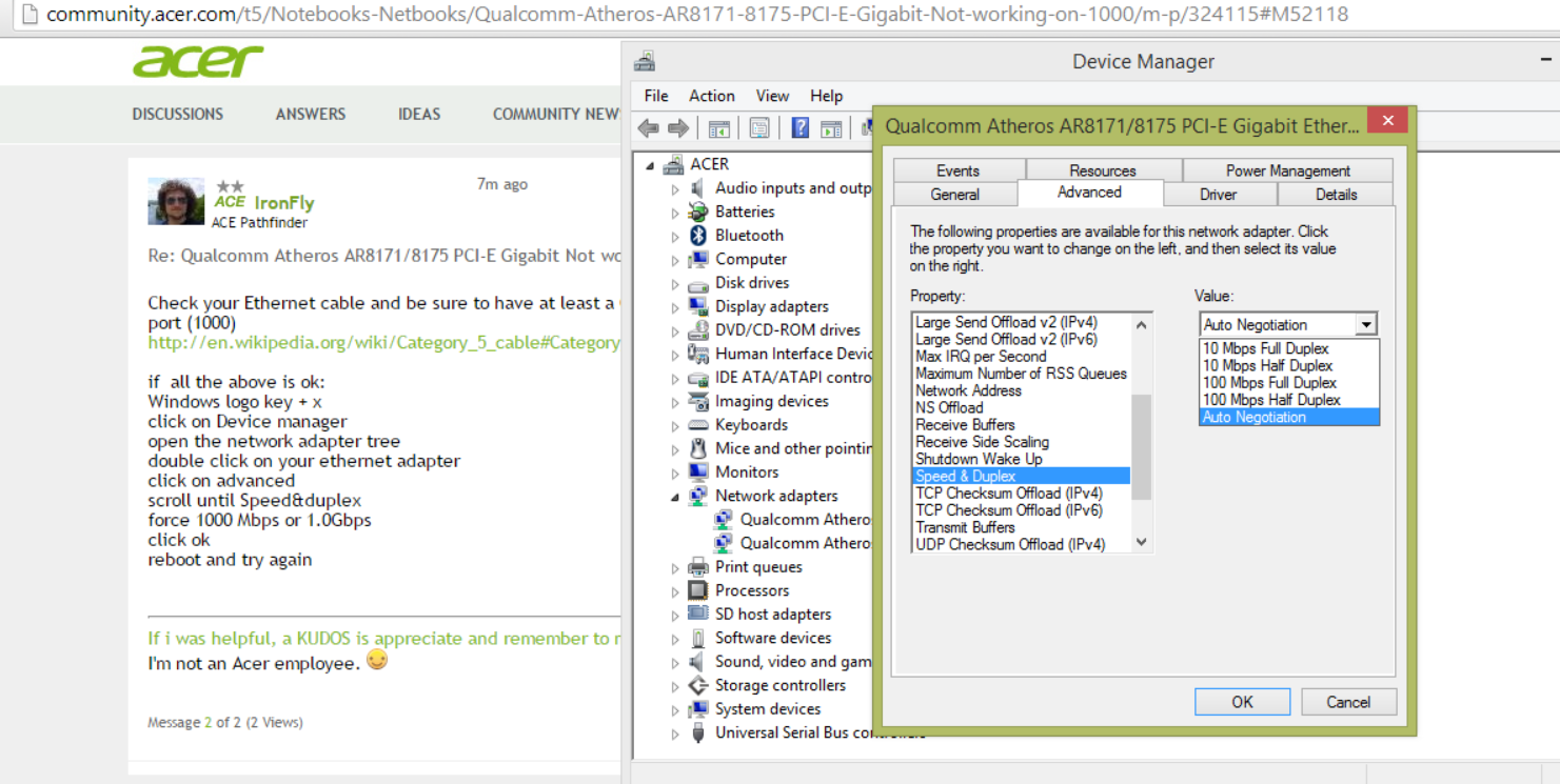 qualcomm atheros fast ethernet controller ndis