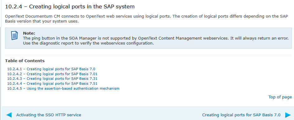 Creating logical ports clarification for SAP Basis release = 7.58