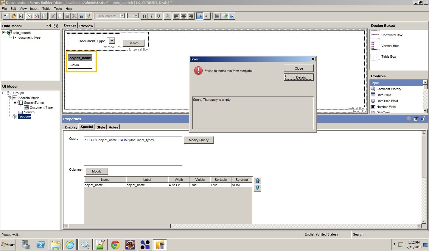 Opentext Form Form Builder - Advanced Search - use a variable in FROM clause ...