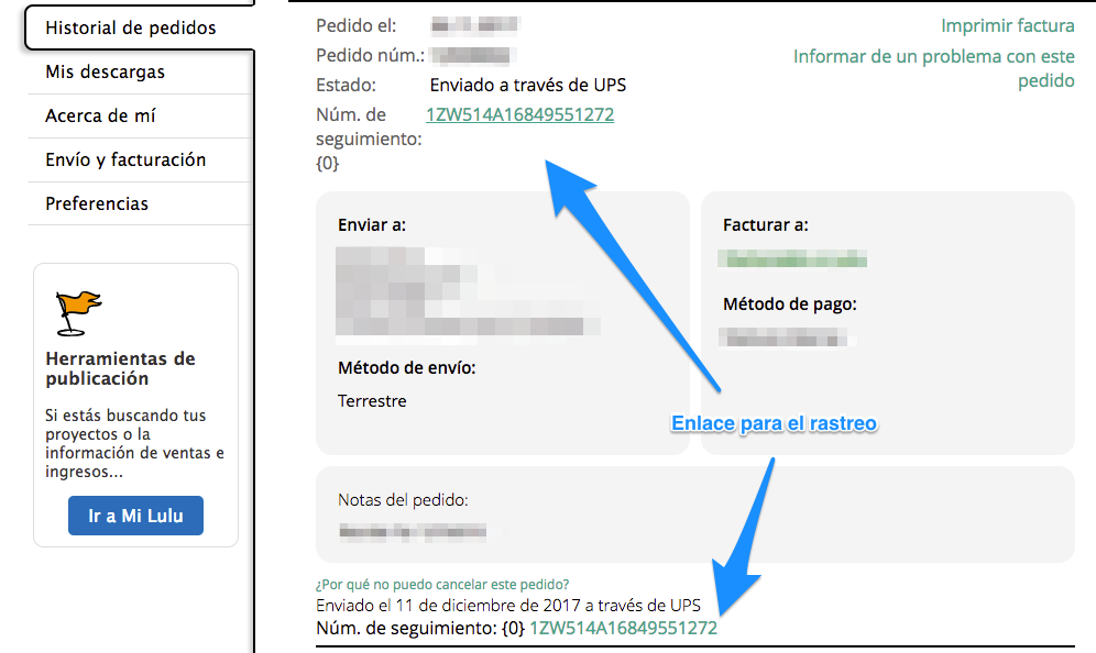 rastrear numero seguimiento