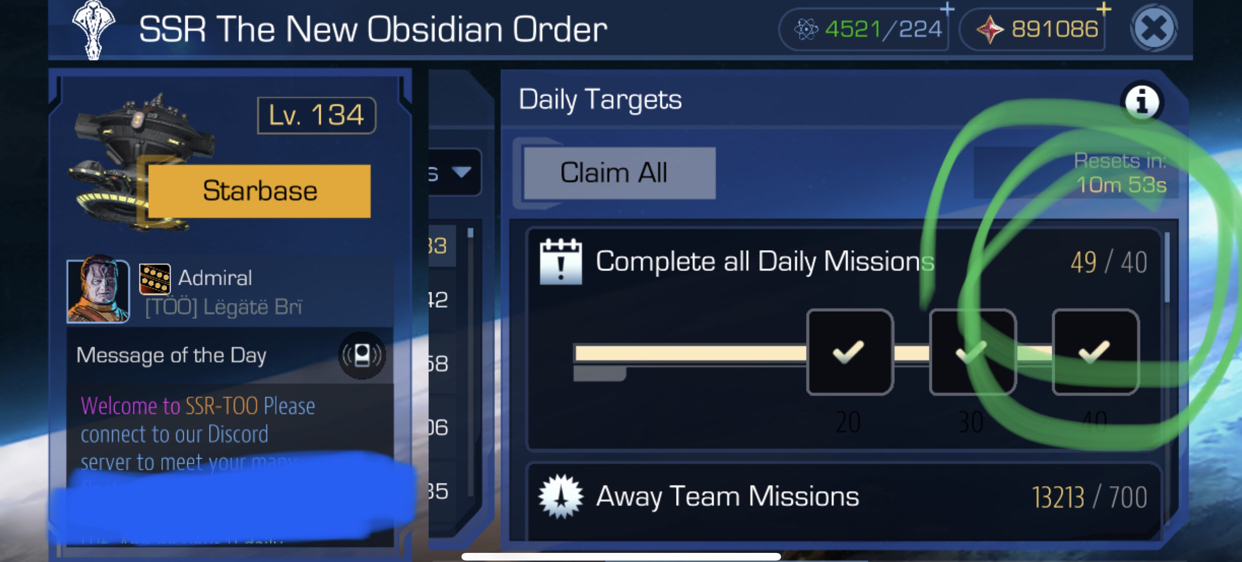 Ssr The New Obsidian Order Too Recruiting 1 Place Available All Targets Hit Every Day Wicked Realm Games Forums