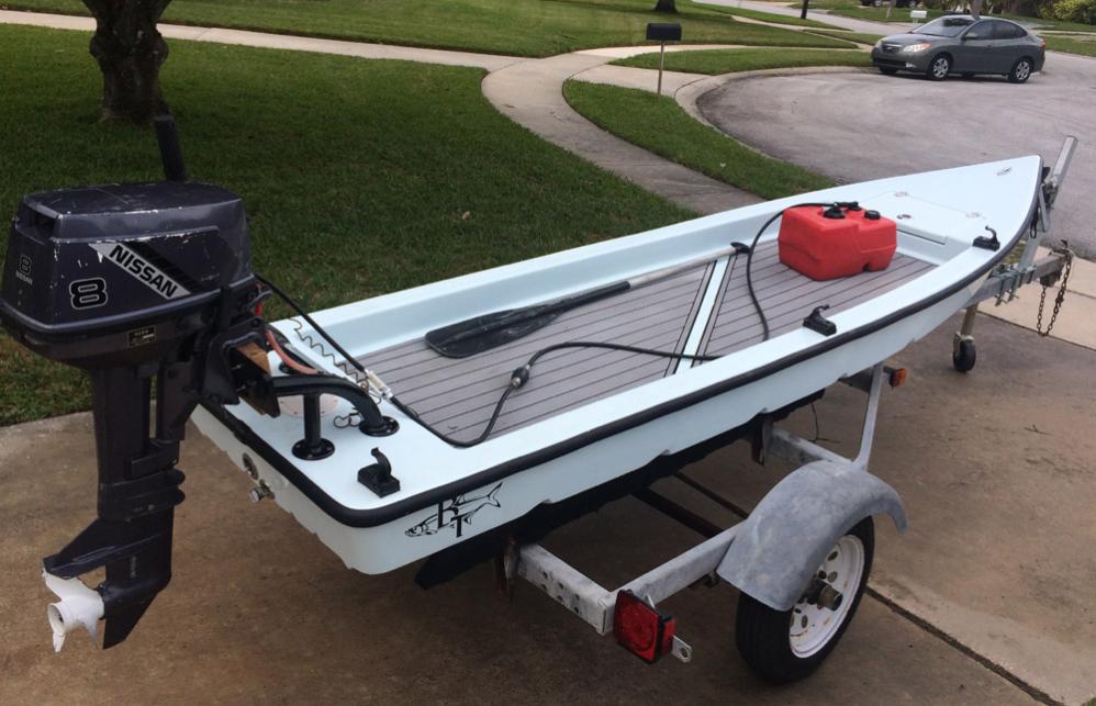 2015 beavertail ambush 13ft microskiff. nissan 8 hp 2