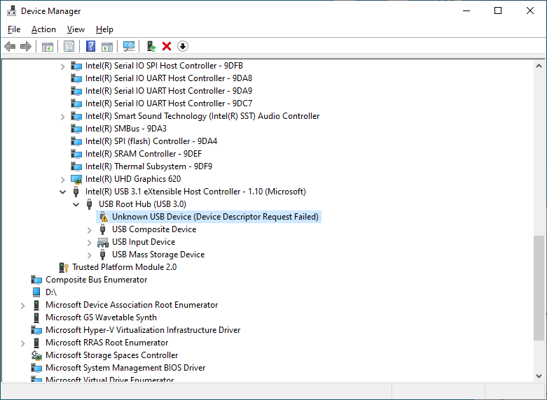 USB Device Descriptor Failure — upcommunity