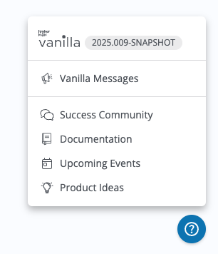 Vanilla Admin Help Menu