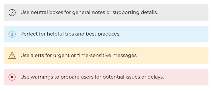 Call-out-box examples