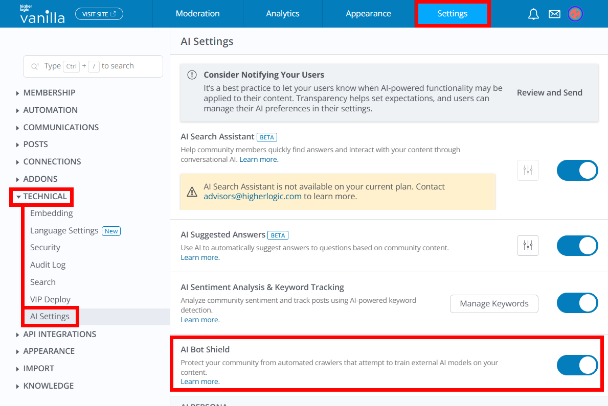 Understanding AI Bot Shield - The Success Community